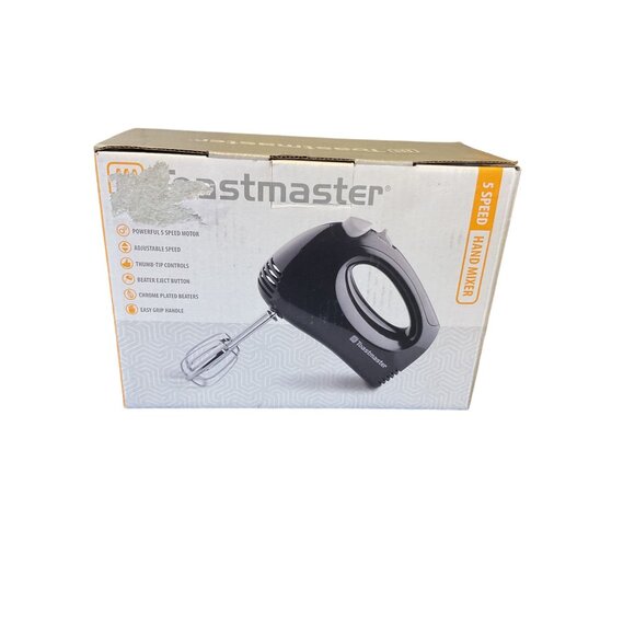 Toastmaster 5 Speed Hand Mixer - Adjustable Speed Thumb-Tip Controls Easy Grip H - Picture 3 of 6